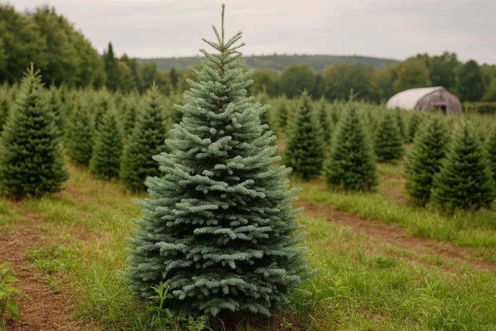 Concolor Fir in a Christmas tree farm