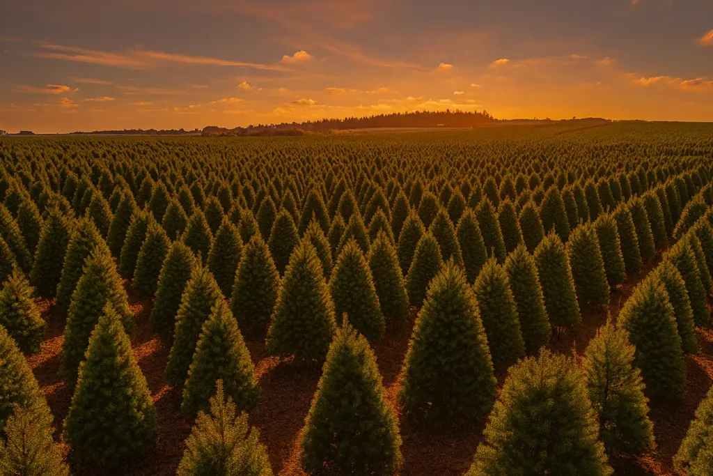 Field of Christmas Tree Douglas Fir